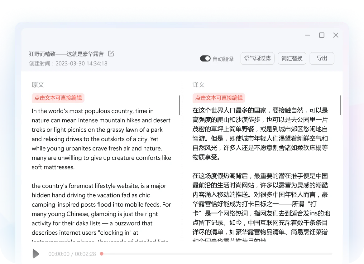 有道翻译桌面端功能界面，展示论文阅读术语应用指南